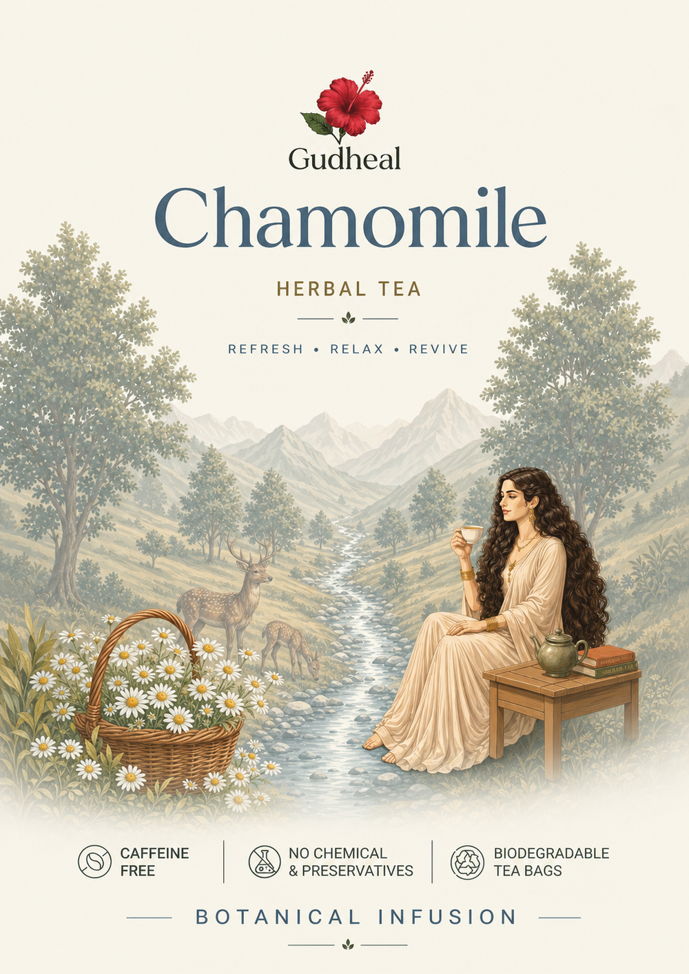 Chamomile Herbal Tea – Calming Floral Wellness Tea