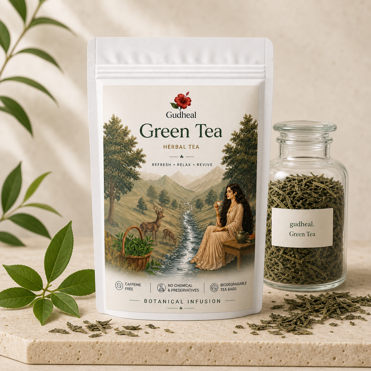 Gudheal Green Tea pouch